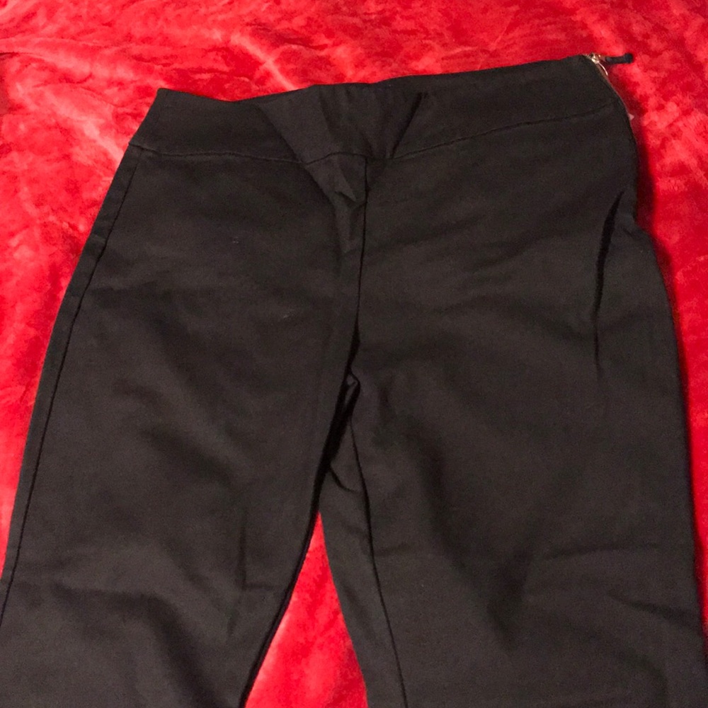 Black pants with side zipper